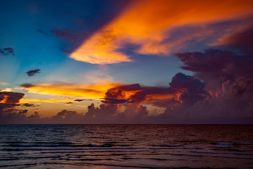 Sunrise over the ocean at Pompano Beach