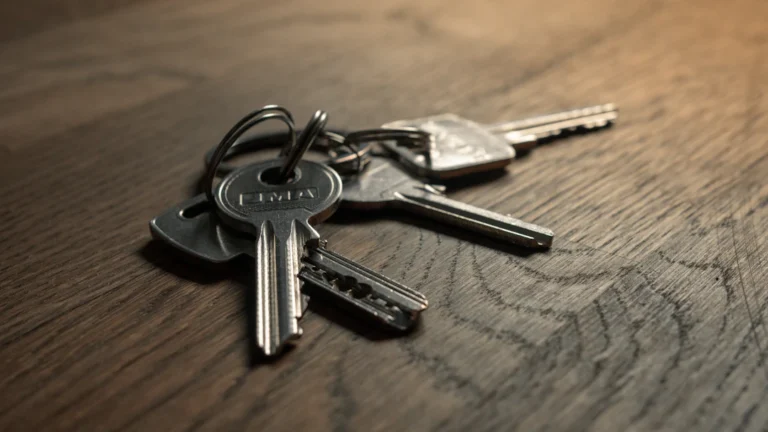 Vehicle keys resting on a table